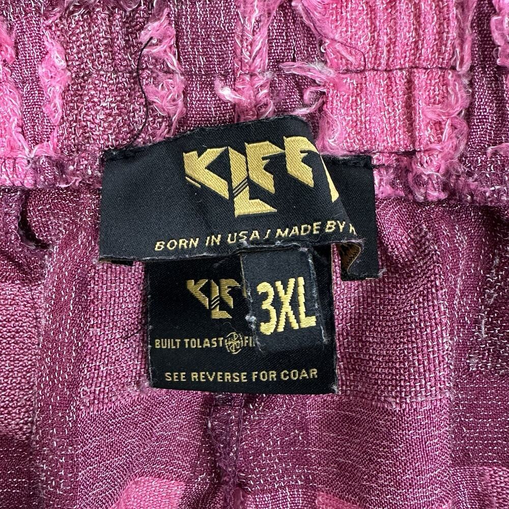 Keep It Kleep Trek Pink Plaid Fray Shirt Shorts Set 3XL Streetwear Festival - Picture 7 of 16